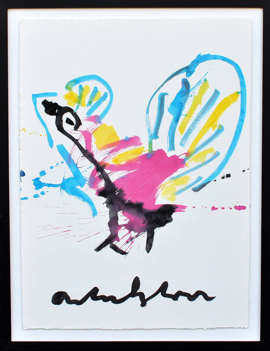 Anton Heyboer + Kip in het wit